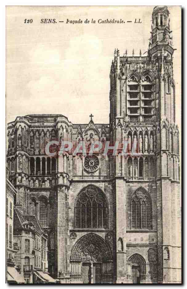 SENS — Façade de la Cathédrale — LL