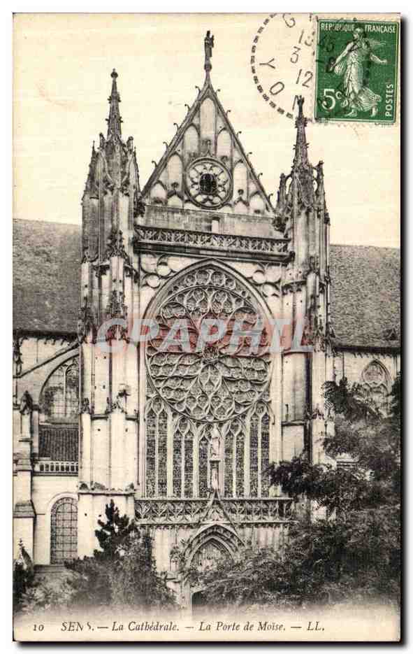 Sens — La Cathédrale — La Porte de Moïse — LL.