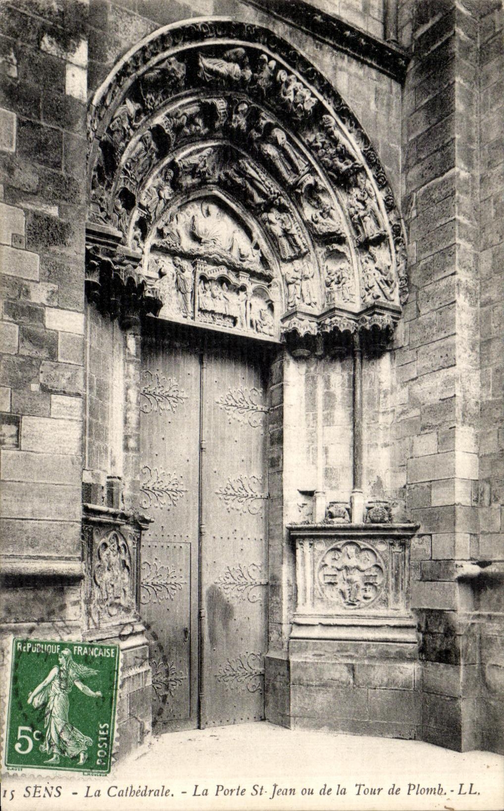 Sens - La Cathédrale - La Porte Saint-Jean ou de la Tour de Plomb - LL