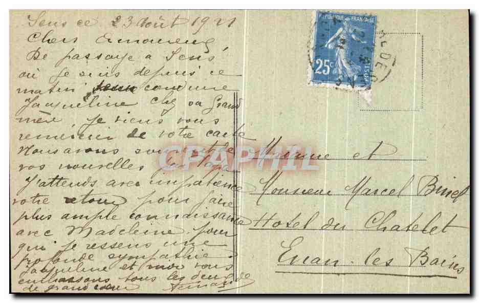 Sens (Yonne) - La Poterne et les anciennes Fortifications Gallo-Romaines — Collection P.D. Sens — Verso