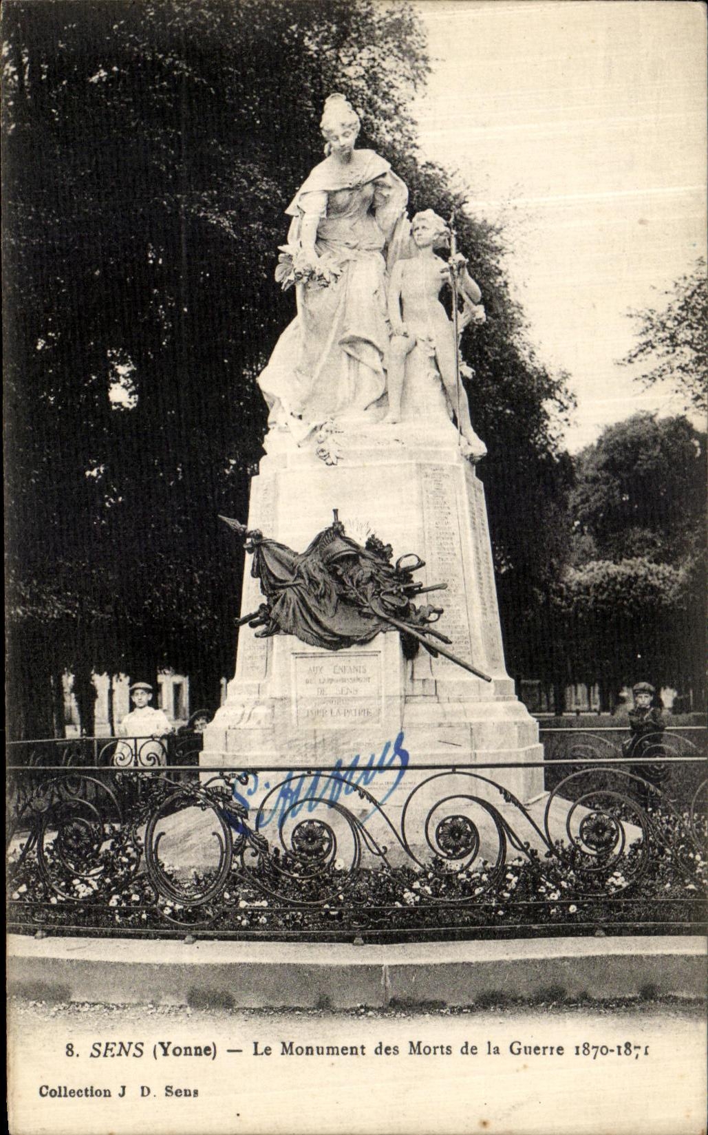 Sens (Yonne) — Denkmal für die Kriegsopfer des Krieges 1870-1871 — Sammlung J. D. Sens