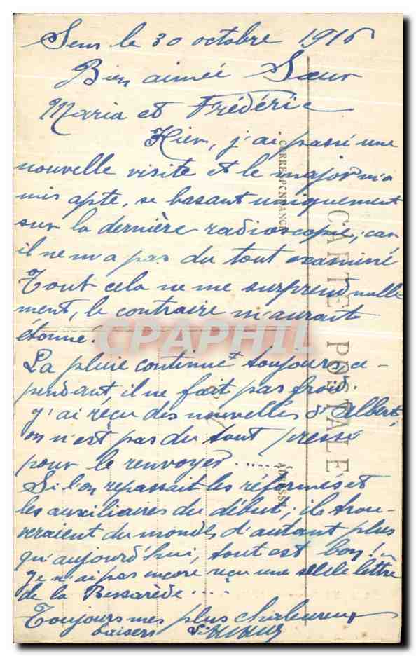 Sens (Yonne) — Denkmal für die Kriegsopfer des Krieges 1870-1871 — Sammlung J. D. Sens — Rückseite