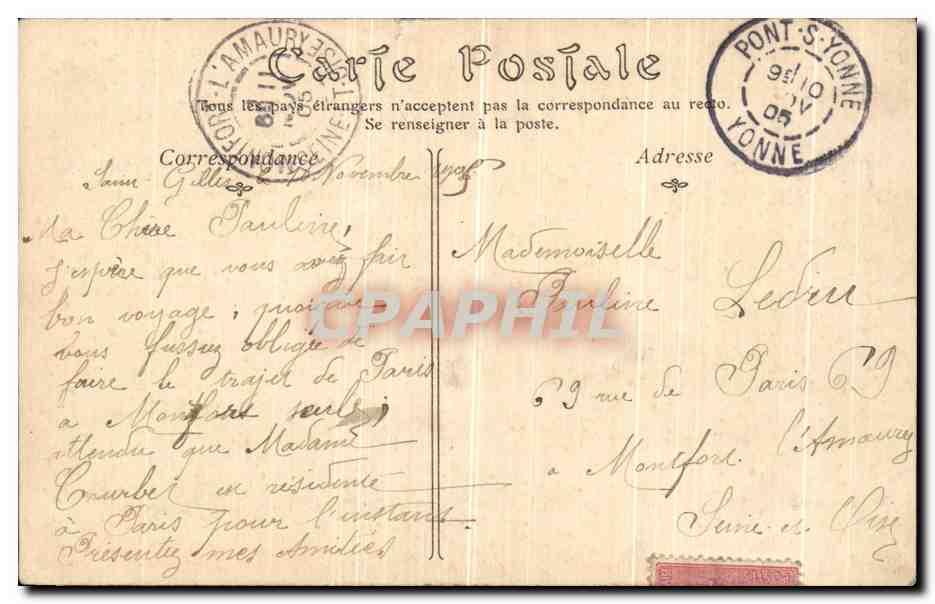 SENS — Le Portail de la Cathédrale — ND Phot — Achterkant