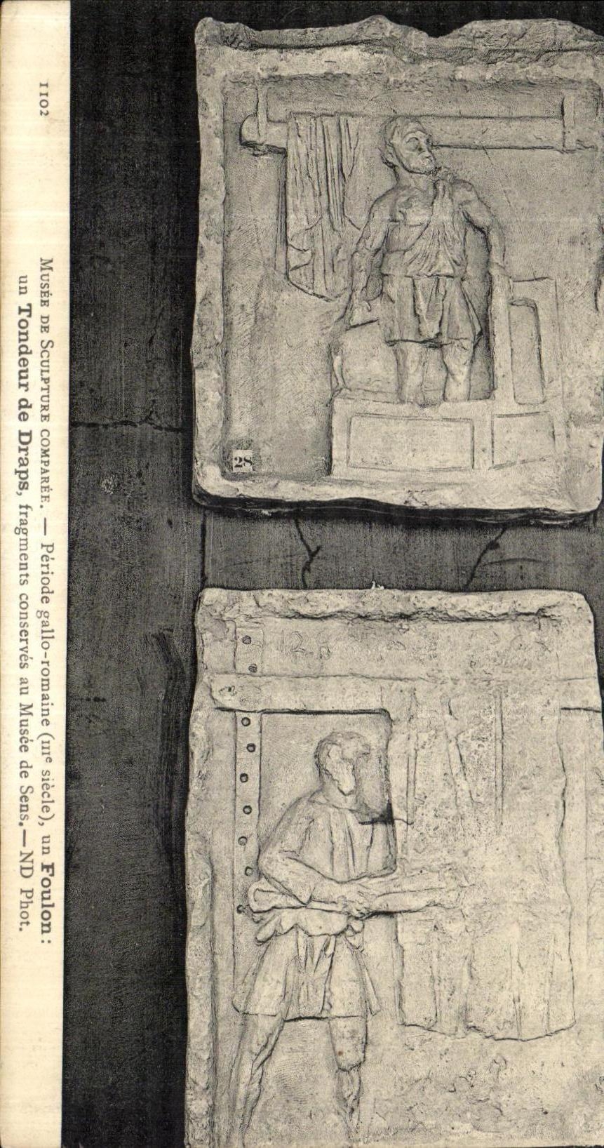 Fragments de sculpture gallo-romaine — Tondeur de draps — Musée de Sens