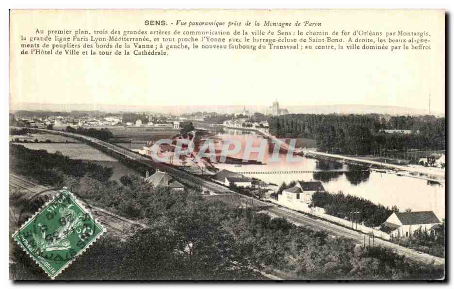 CPA Sens Vue Paroramique prise de la Montagne de Paron