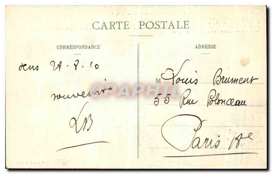 CPA Sens Vue Paroramique prise de la Montagne de Paron — Rückseite