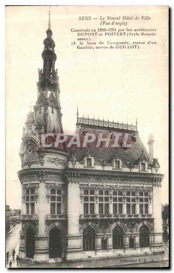 Sens — Le Nouvel Hôtel de Ville (Vue d'angle) — Collection P. R. - S.
