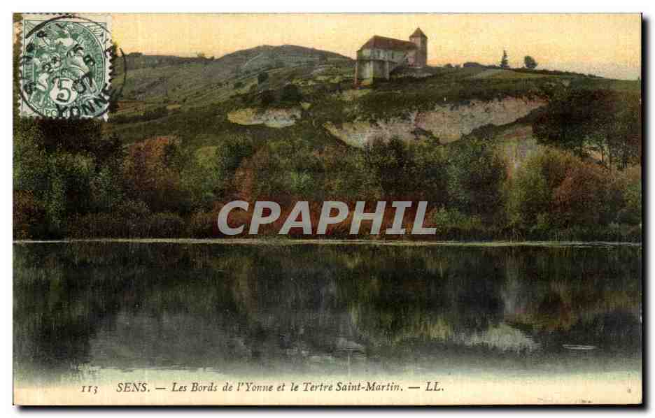 CPA Sens Les Bords de l Yonne et le Tertre Saint Martin