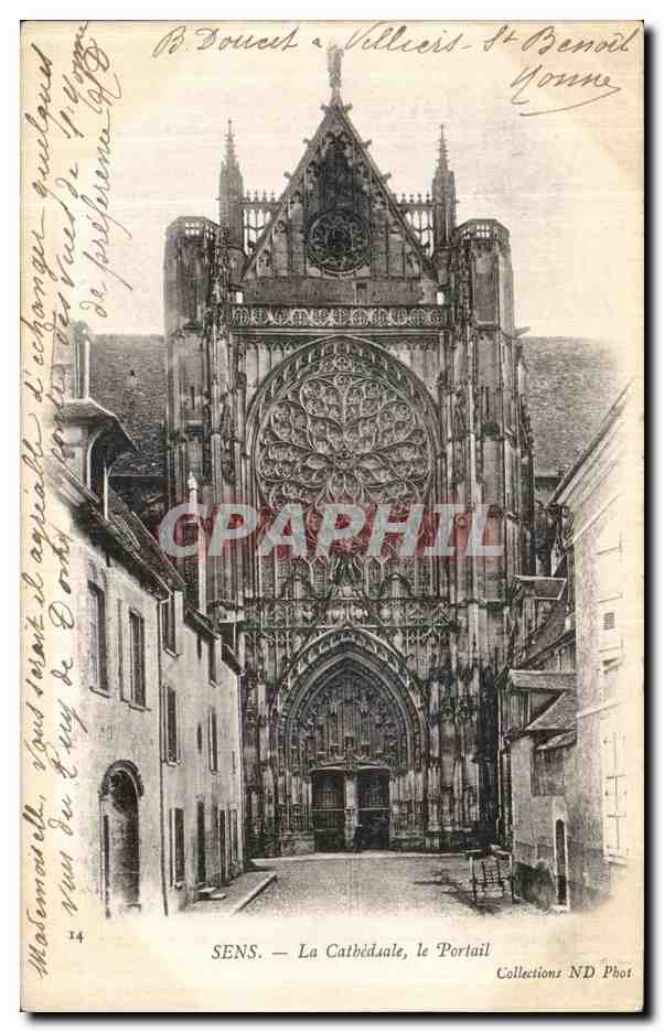CPA Sens La Cathedrale le Portail