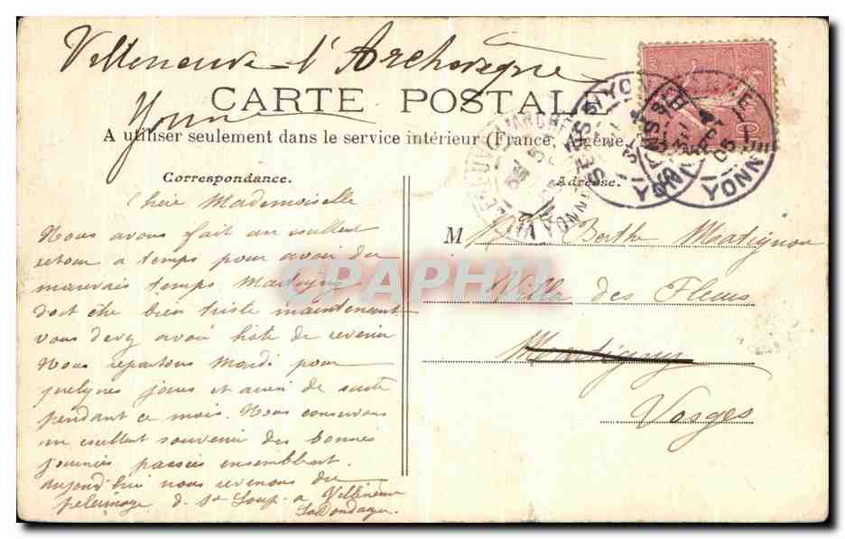 CPA Sens La Cathedrale le Portail de Moise — Verso
