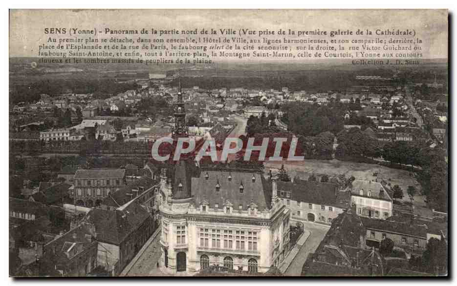 CPA Sens Panorama de la partie nord de la Ville
