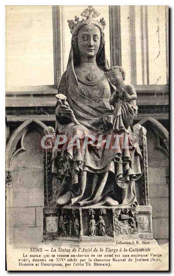 CPA Sens La Statue de l Abside de la Vierge a la Cathedrale