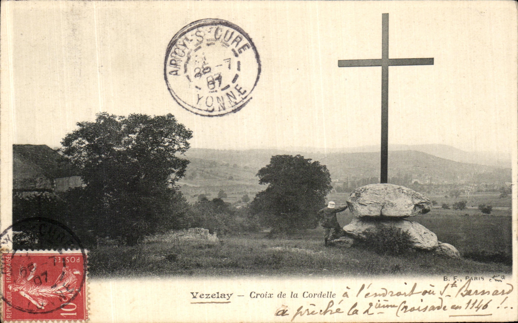 CPA Vezelay Croix de la Cordelle