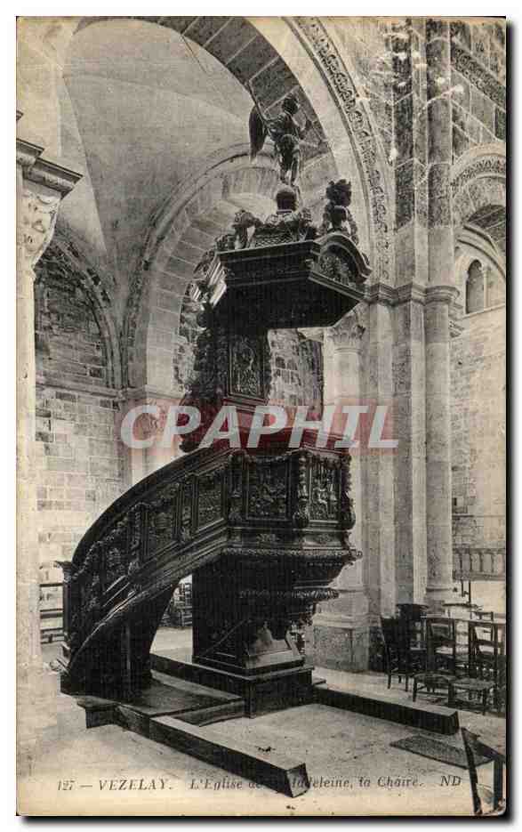 Vézelay — L'Église de la Vélezaine, la Chaire — Éditeur ND, n° 127