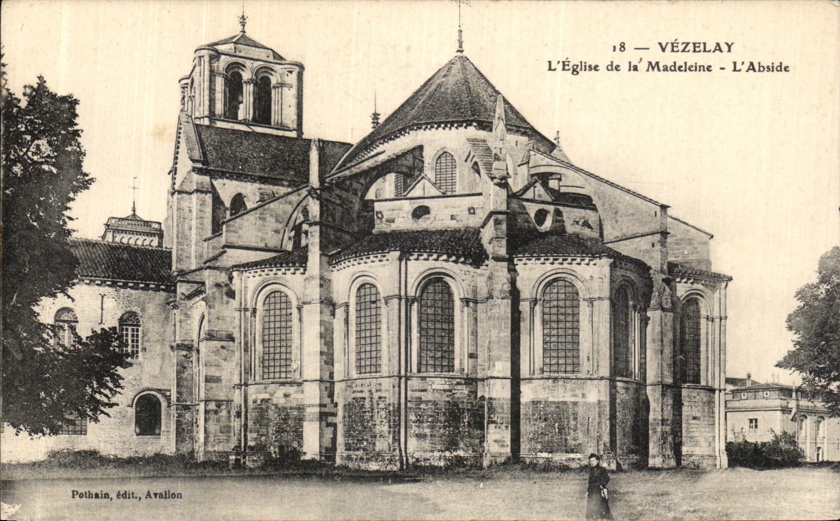 Vézelay — L'Église de la Madeleine - L'Abside — Pothain, édit., Avallon