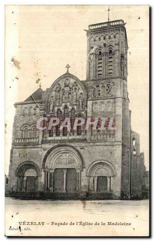 VÉZELAY — Facha de la Iglesia de Santa Magdalena — Bobel, editor