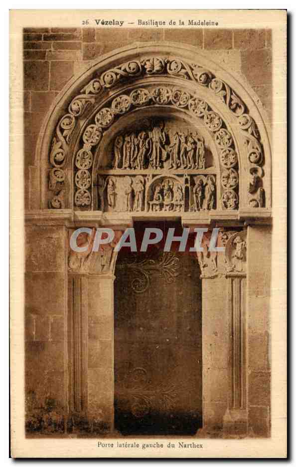 Vézelay — Basilique de la Madeleine — Porte latérale gauche du Narthex
