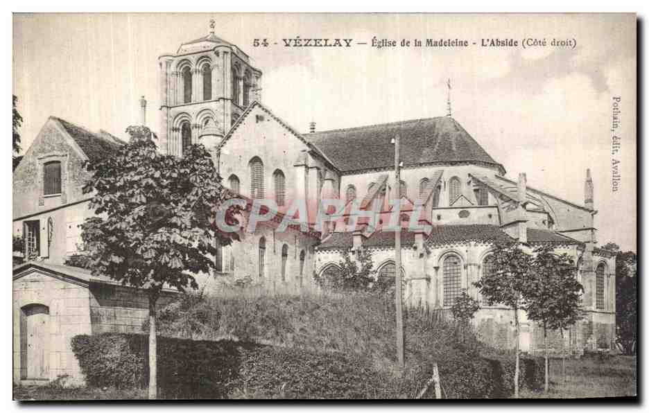 CPA Vezelay Eglise de la madeleine L Abside