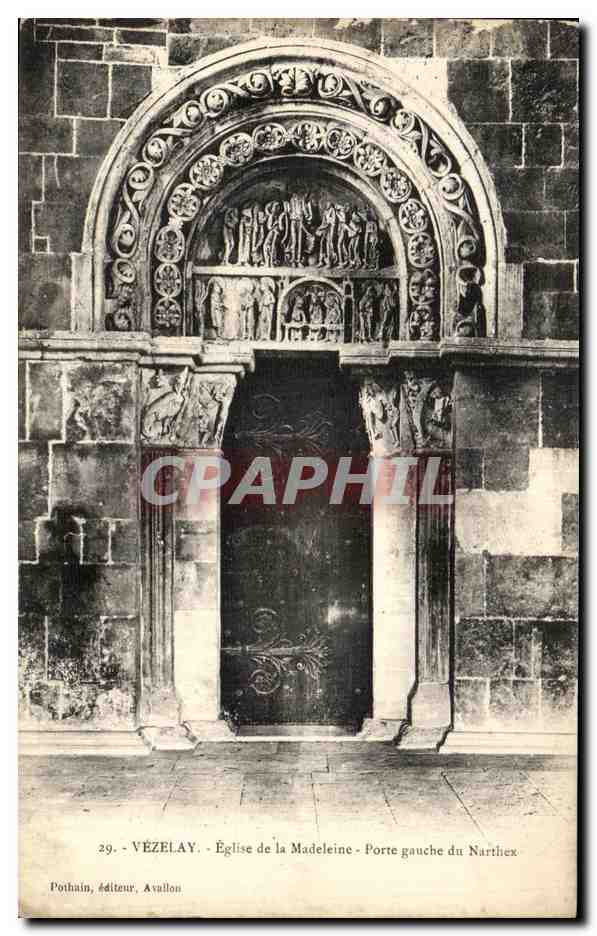 Vézelay - Église de la Madeleine - Porte gauche du narthex
