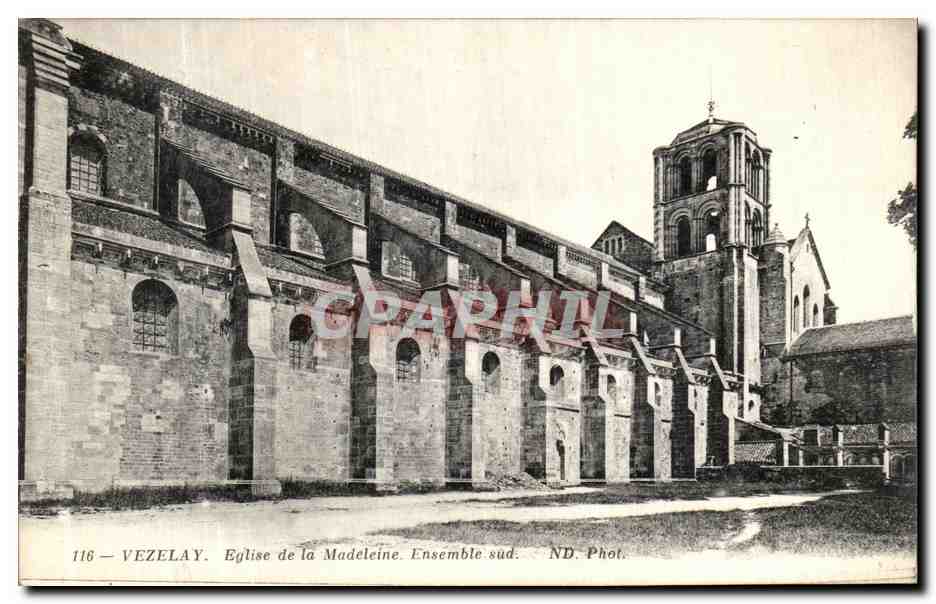 Vézelay — Chiesa di Santa Maddalena. Complesso sud. ND. Fot.