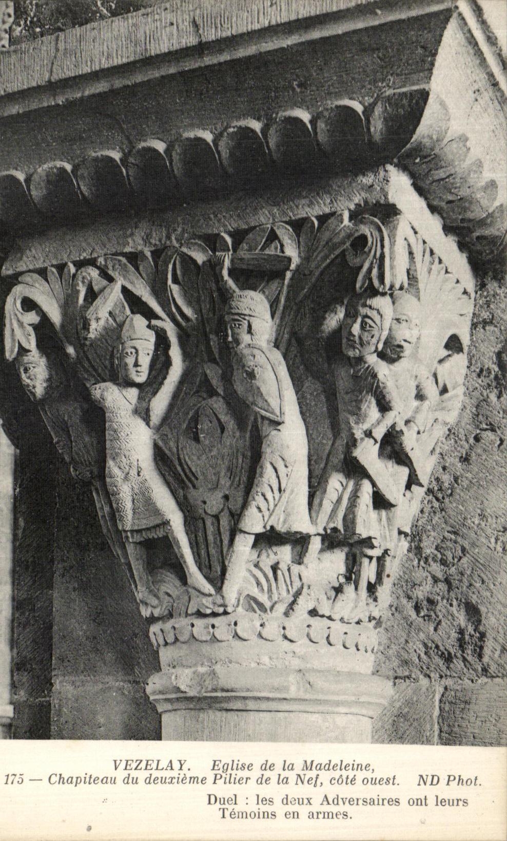 Vézelay — Chapiteau du deuxième pilier de la nef, côté ouest — ND Phot. n°175