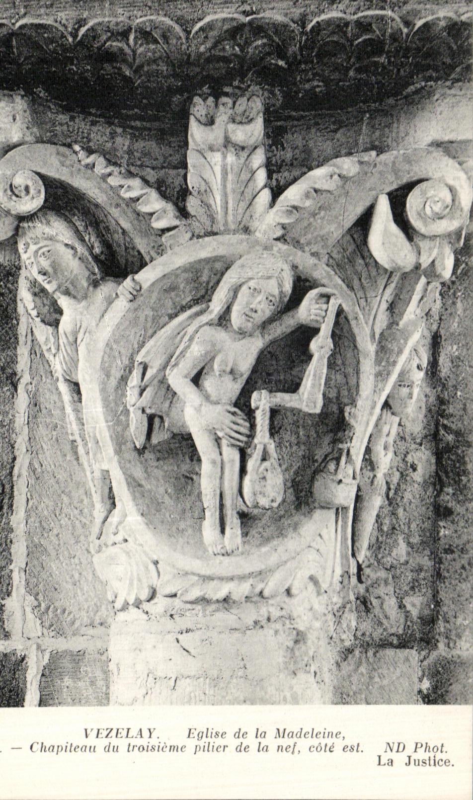 Vézelay — Chapiteau du troisième pilier de la nef, côté est — ND Phot.