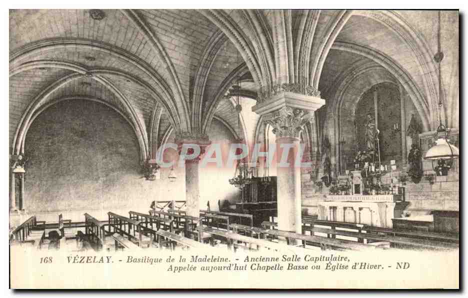 Vézelay - Basilique de la Madeleine - Ancienne Salle Capitulaire, Appelée aujourd'hui Chapelle Basse ou Église d'Hiver