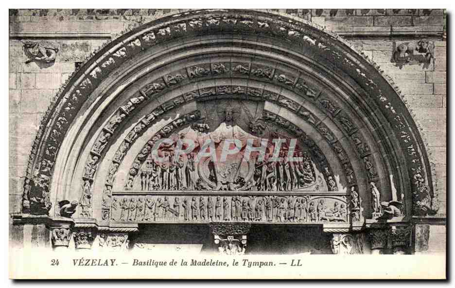 Vézelay — Basilique de la Madeleine, le Tympaan — LL
