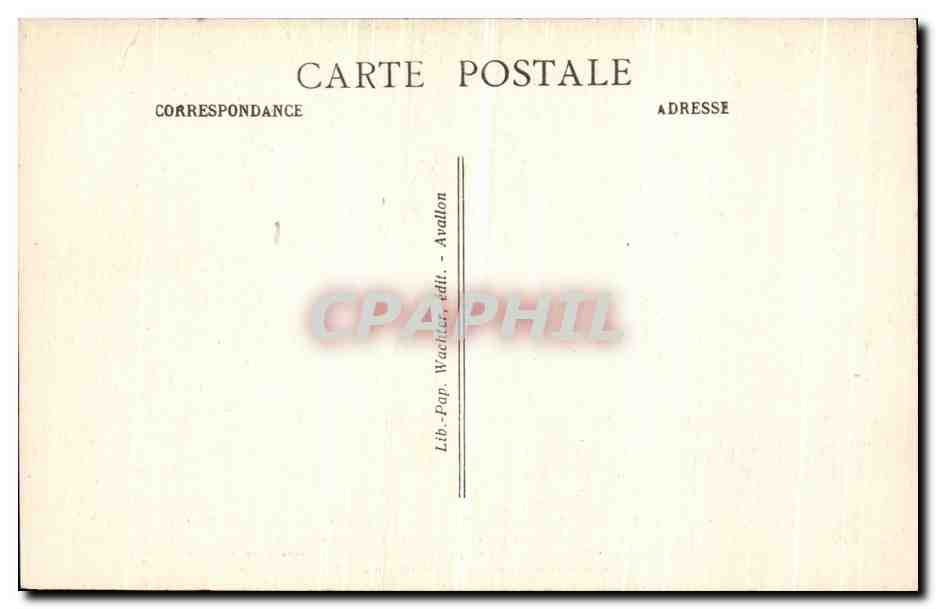 Vézelay - Portail central de l'église de la Madeleine - Éditeur Lib. Pop. Wachter — Rückseite