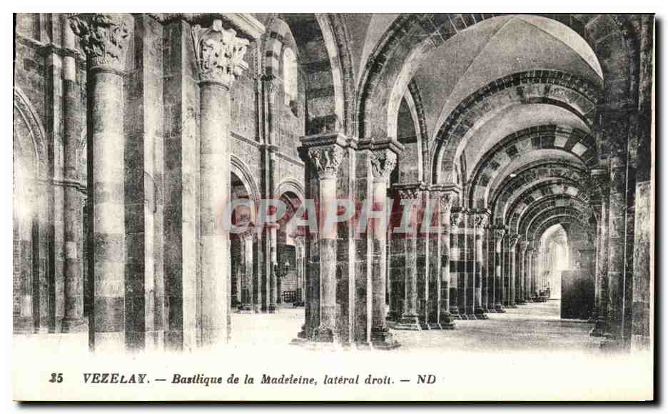 Vézelay — Basilique de la Madeleine, latéral droit — ND