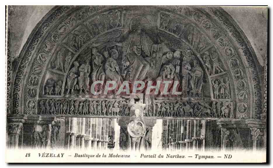 Vézelay — Basilique de la Madeleine — Portal des Narthex — Tympan — ND