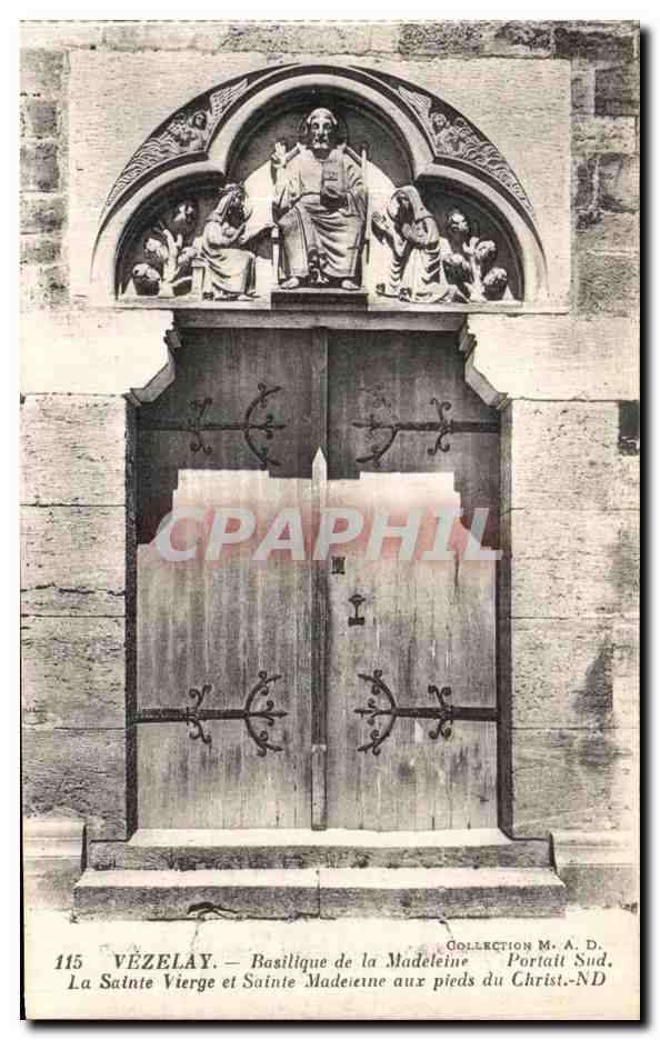 Vézelay — Basilique de la Madeleine, Portail Sud — Collection M. A. D.