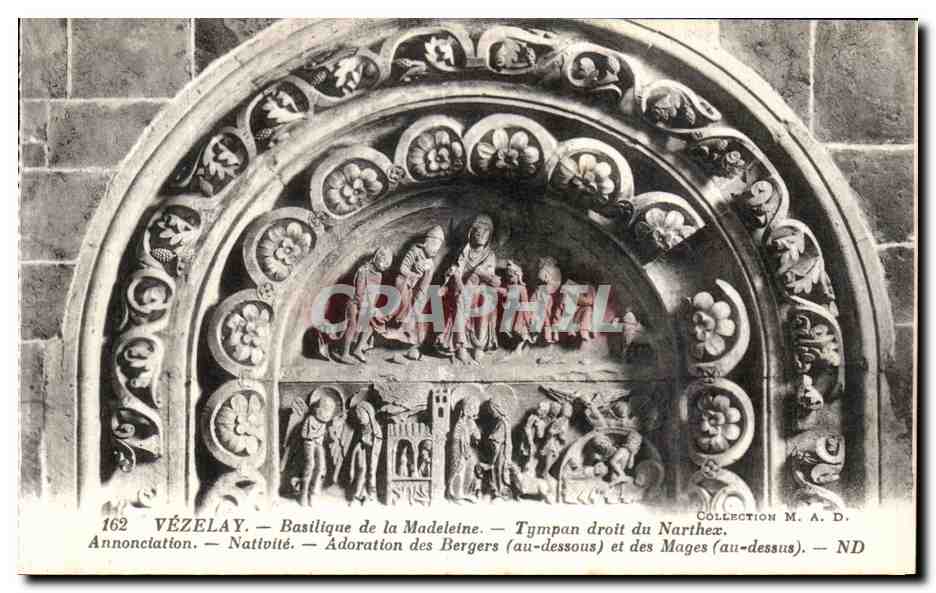 Vézelay — Basilique de la Madeleine — Tympan droit du Narthex