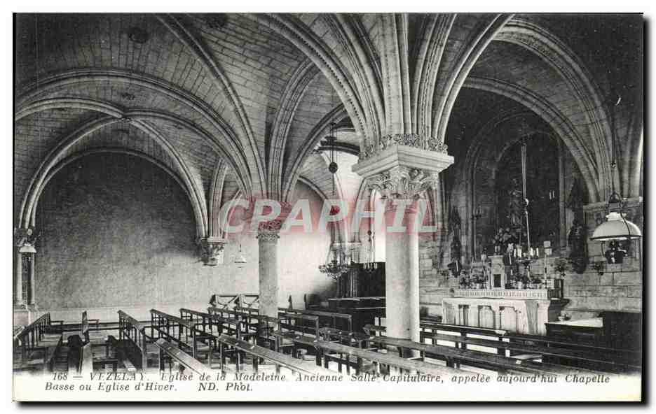 Vizelay - Église de la Madeleine, Ancienne Salle Capitulaire, appelée aujourd'hui Chapelle Basse ou Église d'Hiver