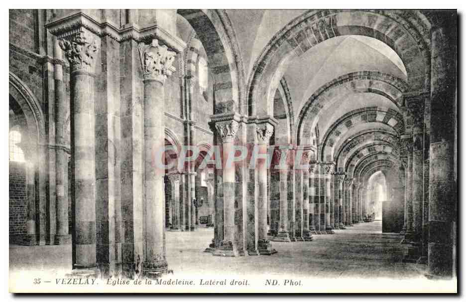 Vézelay — Église de la Madeleine. Lateral droit — ND. Phot.