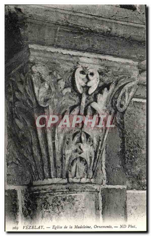 CPA Vezelay Eglise de la Madeleine Ornements