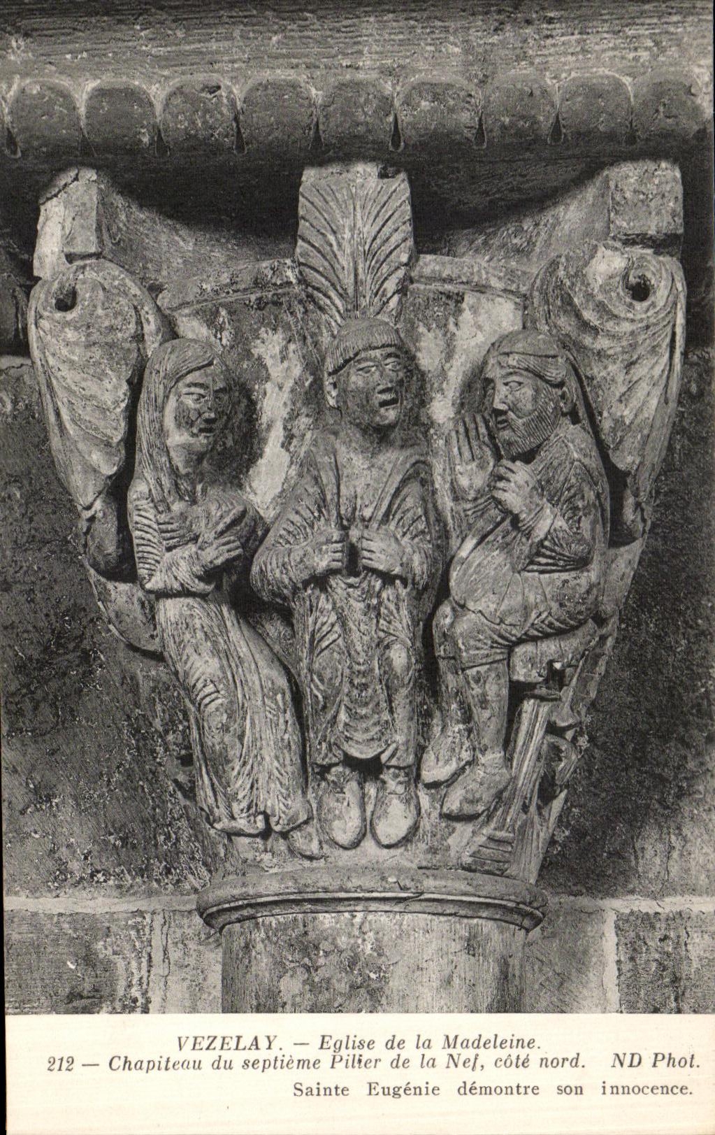Vézelay — Chapiteau du septième pilier de la nef, côté nord — ND Phot.