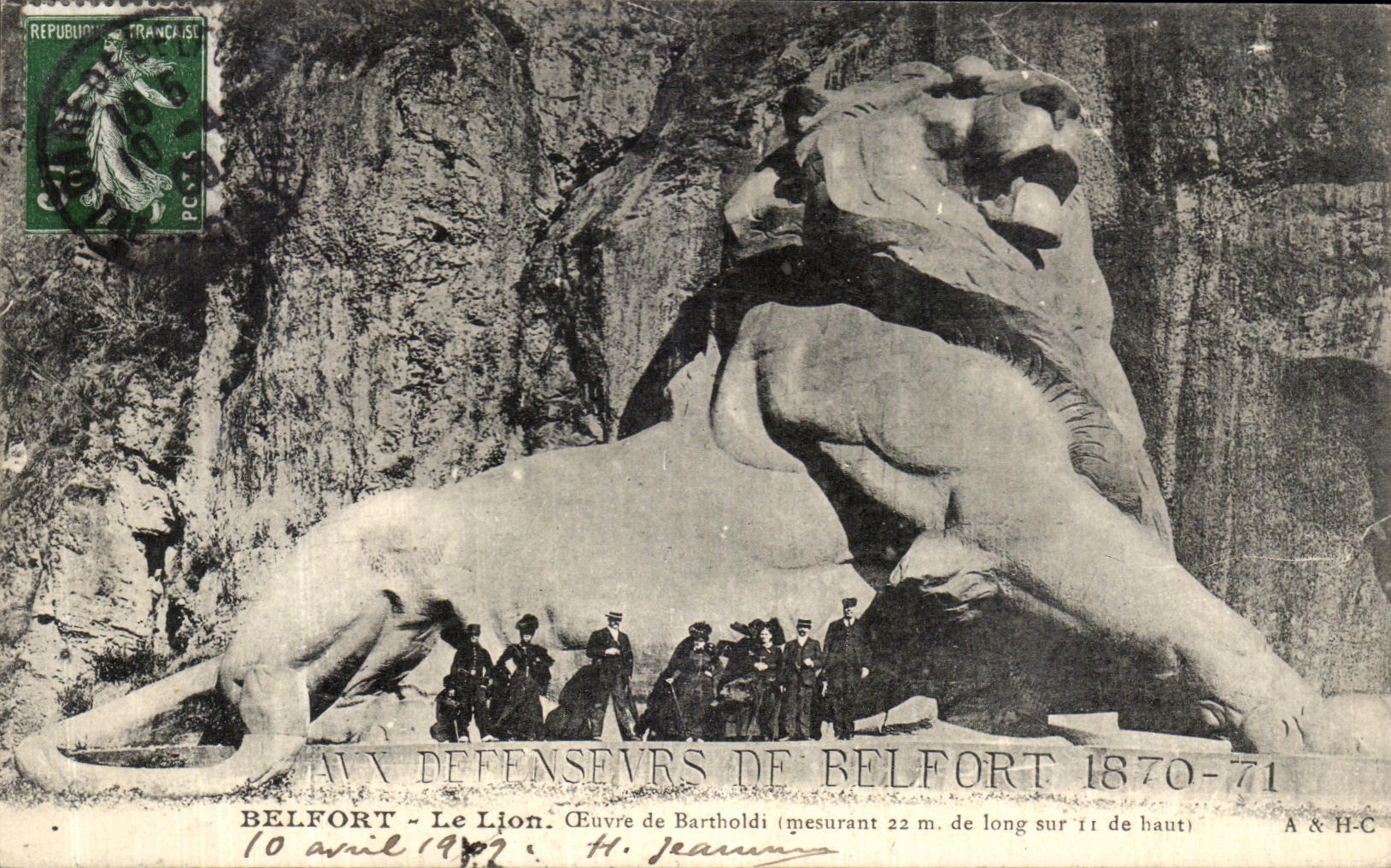 CPA Belfort Le Lion Oeuvre de Bartholdi Lion