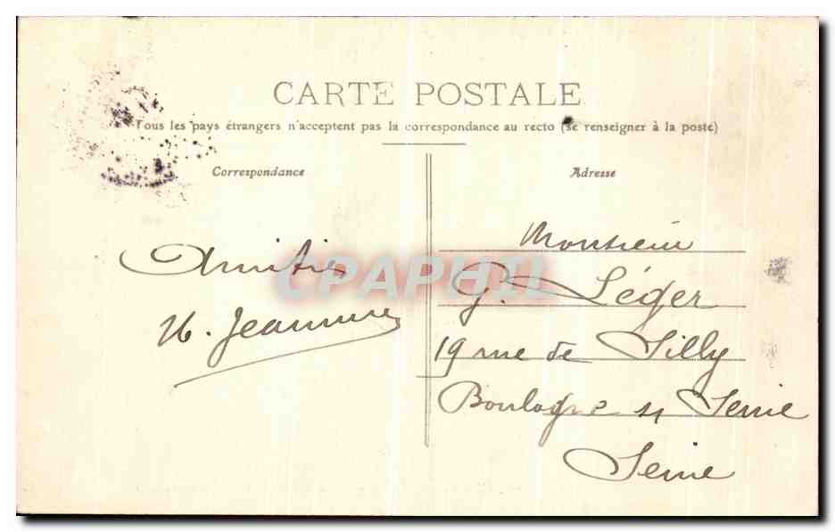 CPA Belfort Le Lion Oeuvre de Bartholdi Lion — Verso