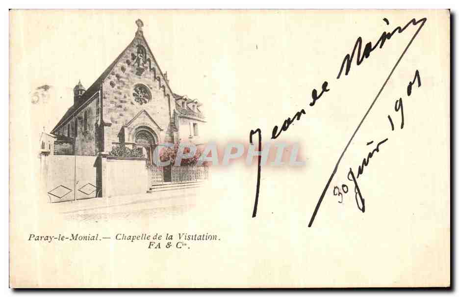 CPA Paray le Moinal Chapelle de la visitation