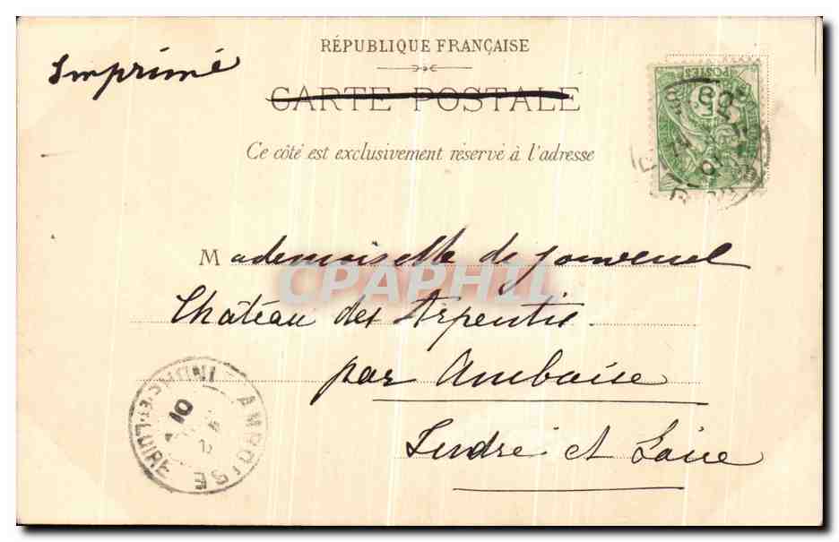 CPA Paray le Moinal Chapelle de la visitation — Verso