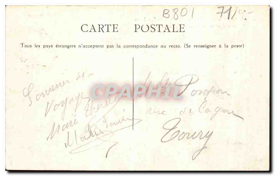 PARAY-le-MONIAL — Bords de la Bourbince — Basilique et Tour des Chapelains — Verso