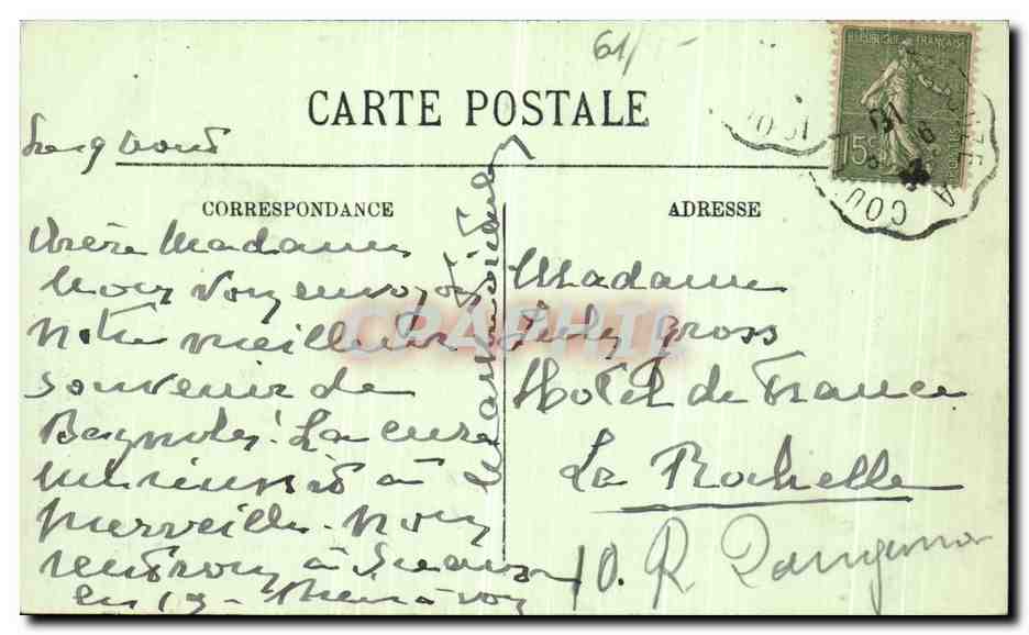 CPA Environs De Bagnoles De L Orne Le Chateau de lassay Le donjon — Rückseite