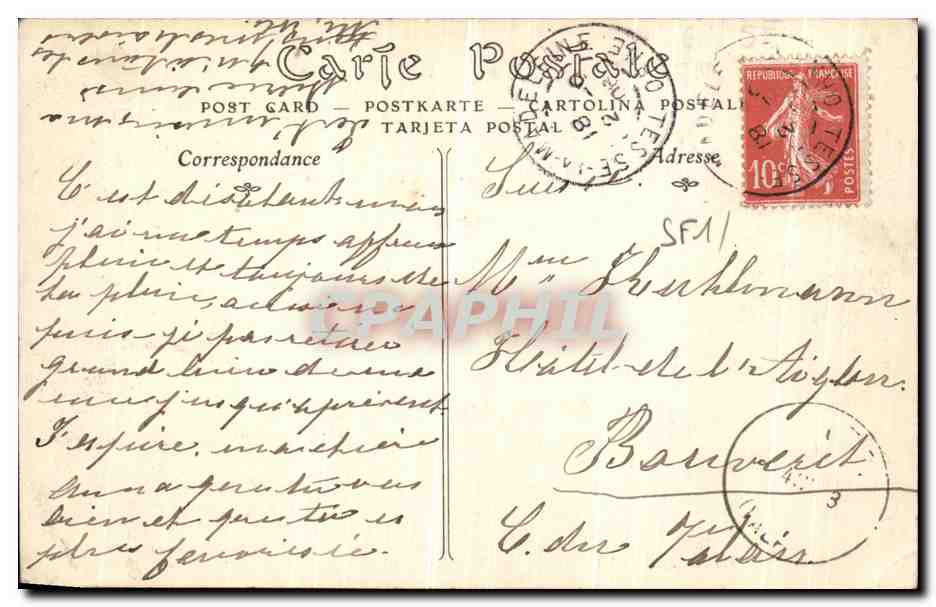 Bagnolles-de-l'Orne — Los Termales — E. Roussel, editor, Argentan — Reverso