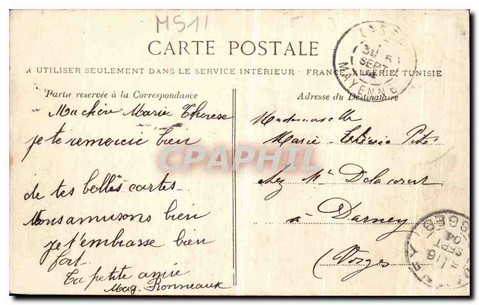 CPA Bagnoles De L Orne Le Chatreau de la Roche Bagnoles — Rückseite