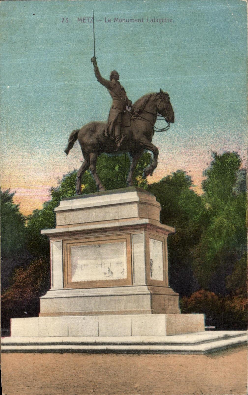 Metz — Le Monument Lafayettte — éditeur Ch. Fischer, rue St-Georges