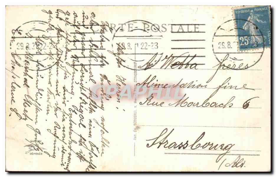 Metz - Pont des Morts et Église de la Garnison — éditeur D. Webba frères, n° 82 — Rückseite
