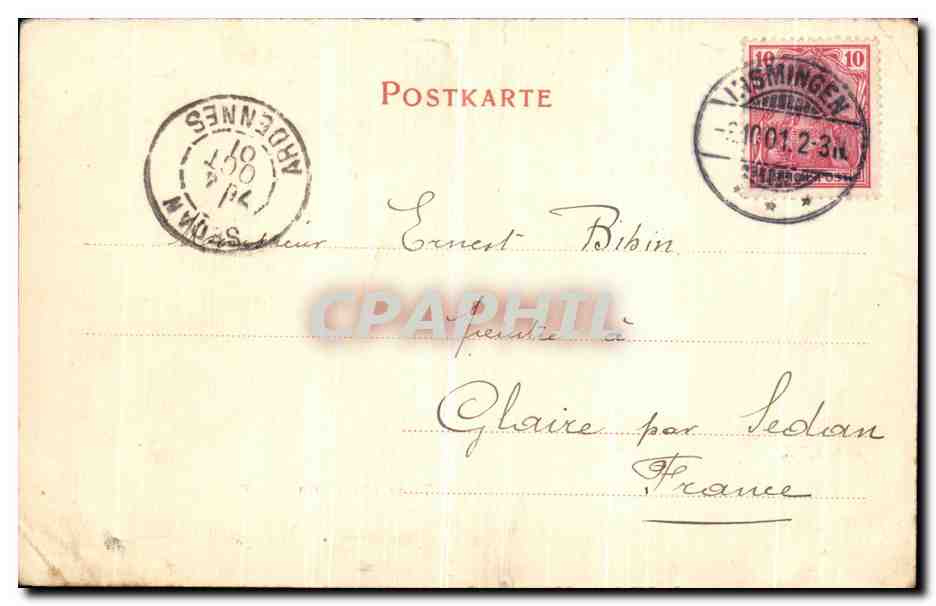 CPA Metz Toter Moselarm — Rückseite
