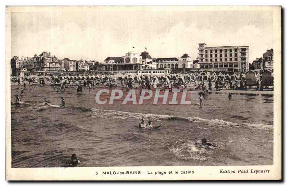 CPA Malo les Bains La Plage et le casino