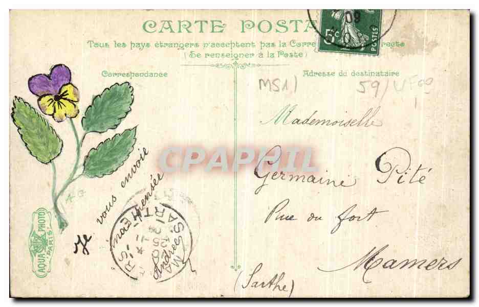 CPA Douai L Hotel de Ville cour interieure — Rückseite